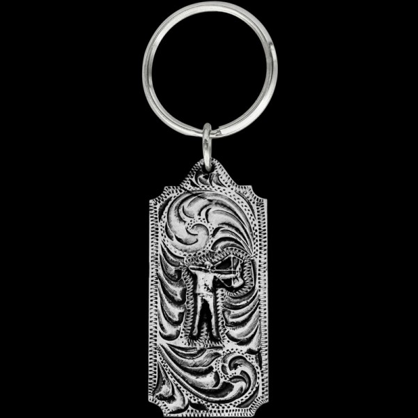 archery, The Archery keychain includes beautiful, engraved scrolls, a 3D archery figure,  back engraving, and a key ring attachment. Each silver key chain is b